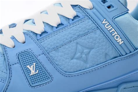 lv trainers light blue